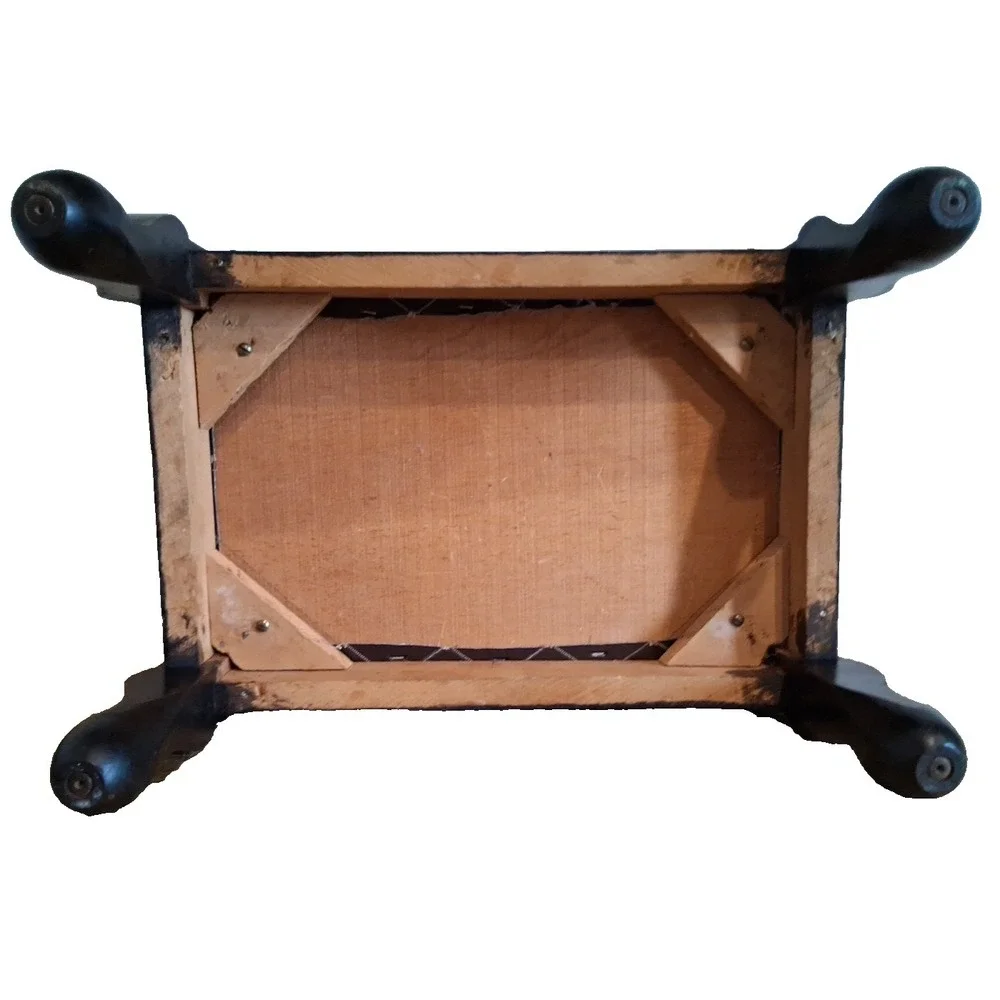 Re-Upholstered Wood Foot Stool